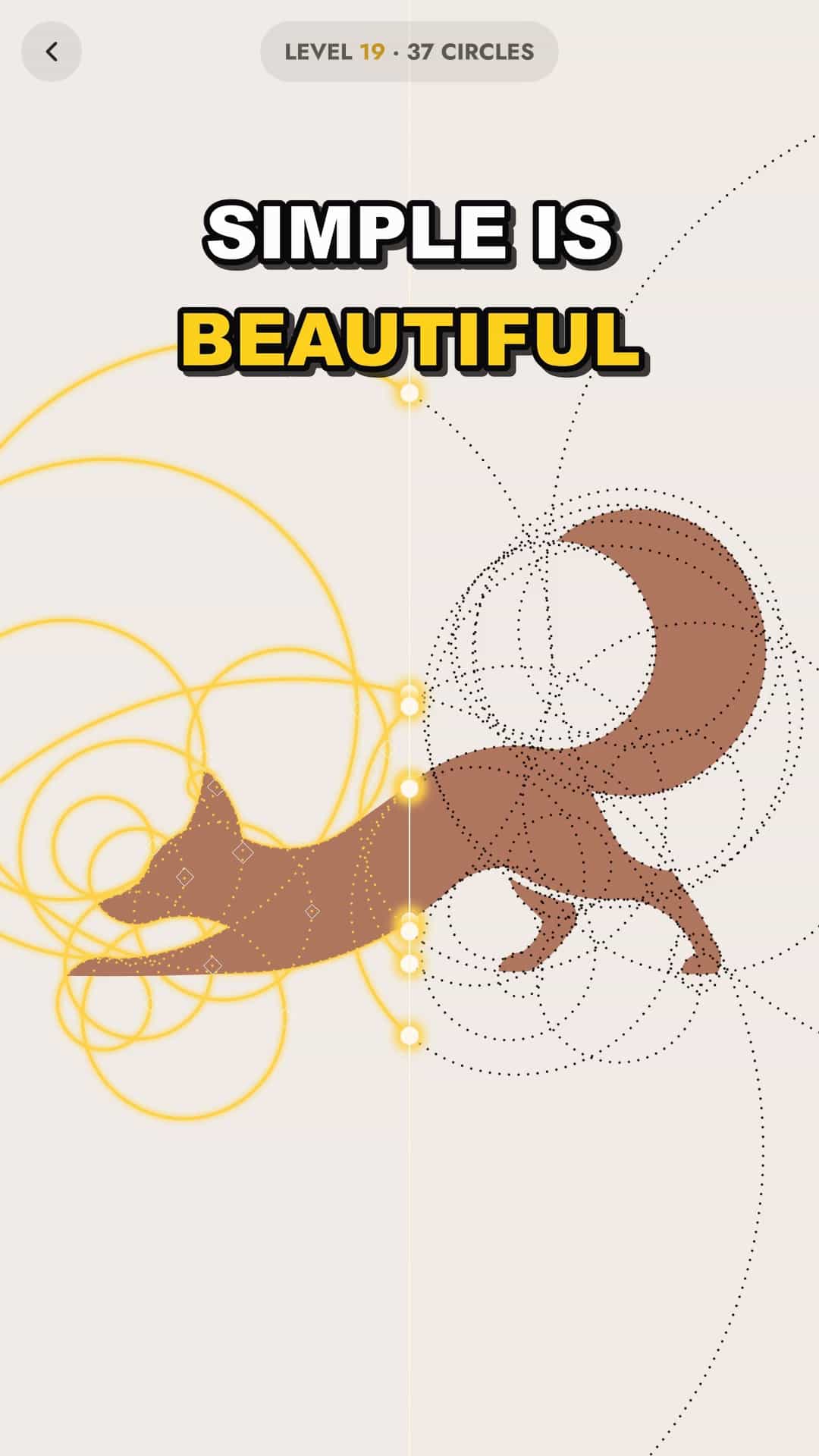 Golden Circle level 19 — a design drawn entirely from circles