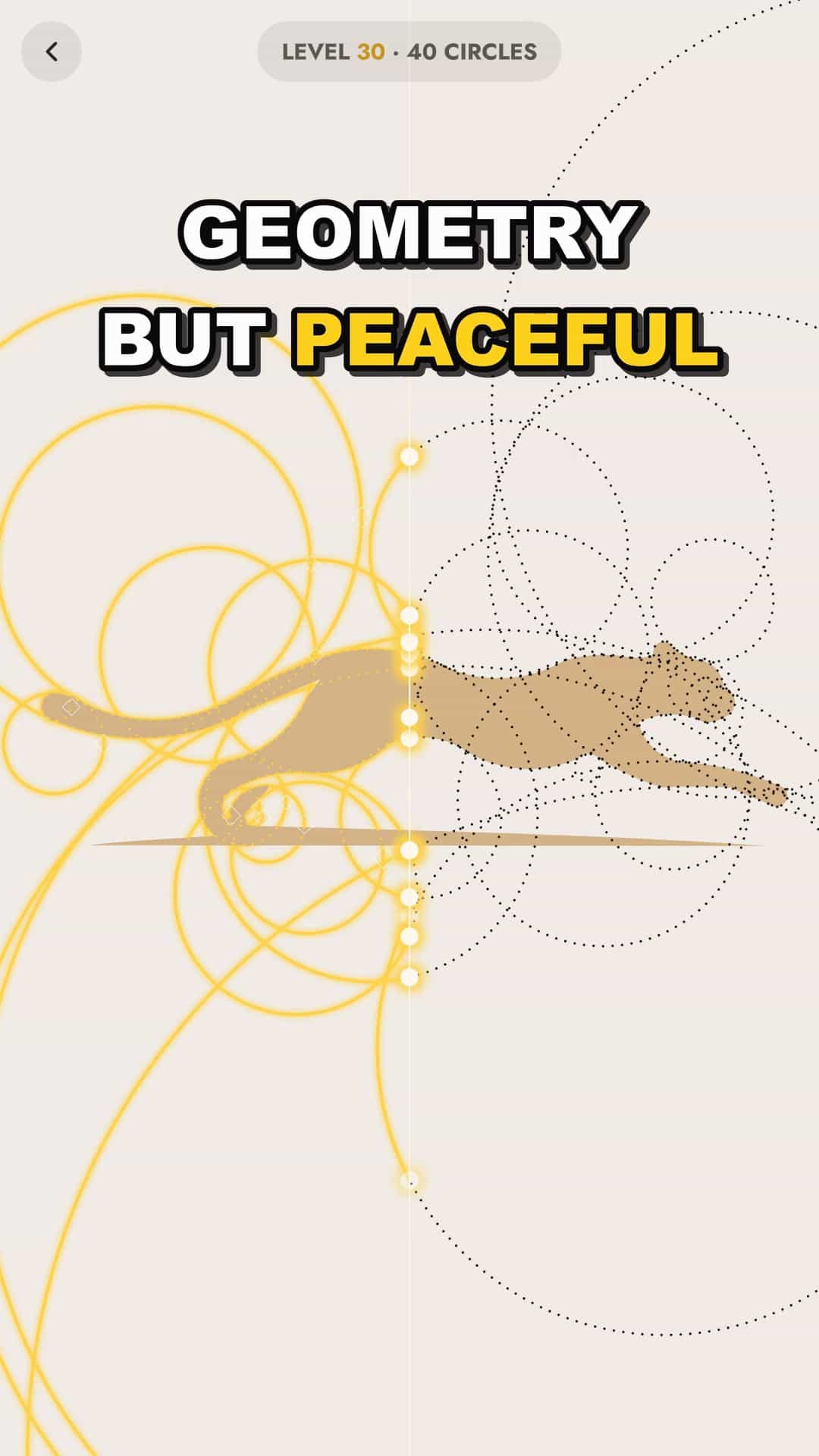 Golden Circle level 30 — a design drawn entirely from circles
