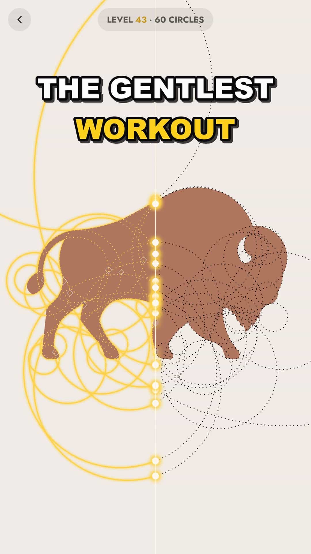 Golden Circle level 43 — a design drawn entirely from circles