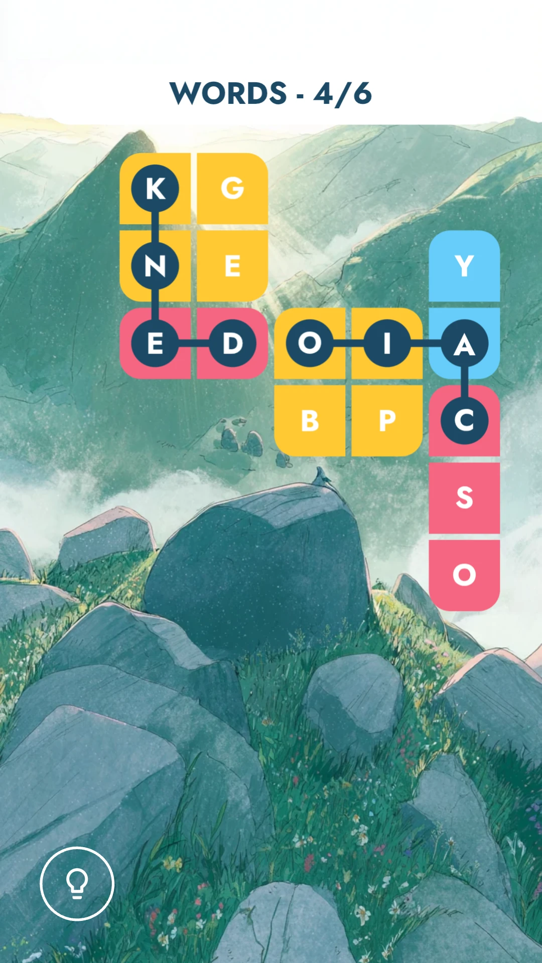 Find and chain words in calm puzzle gameplay